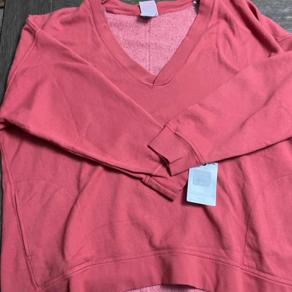 Women's V-Neck Sweater - Coral